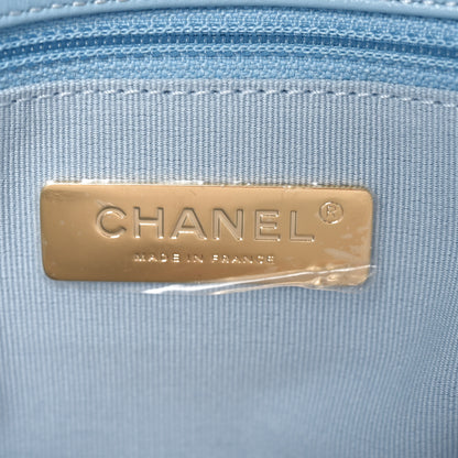 Chanel Lambskin Quilted Medium Chanel 19 Flap Light Blue Light Blue 6 of 10