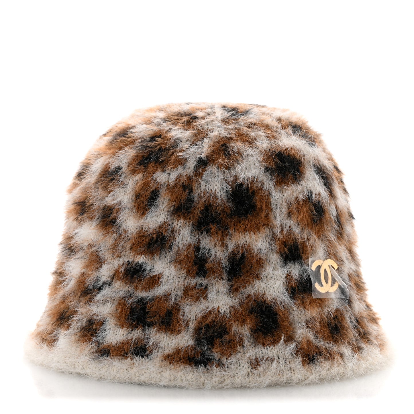 Polyamide Logo Cloche Hat L Ecru Brown Black Golden