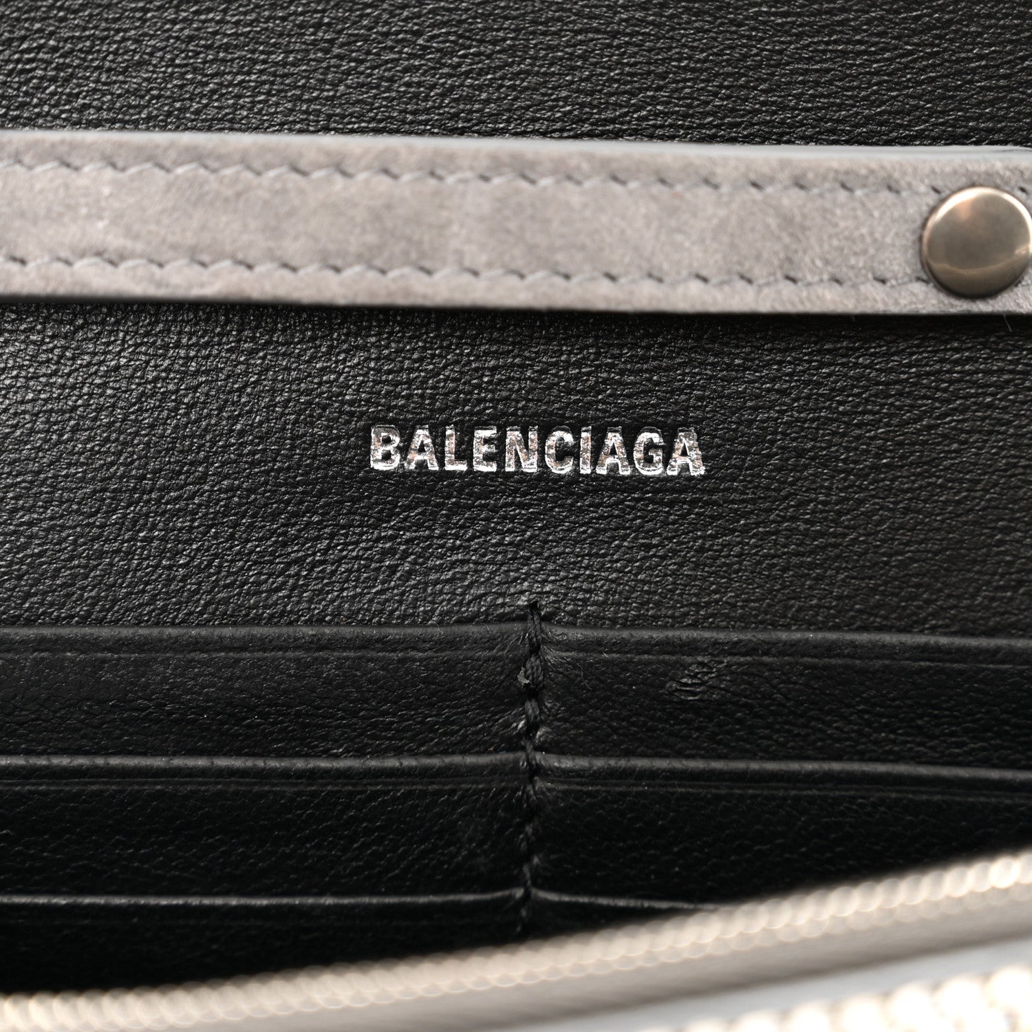 Balenciaga Strass Suede Hourglass Chain Bag Smoke Grey Crystal 7 of 10