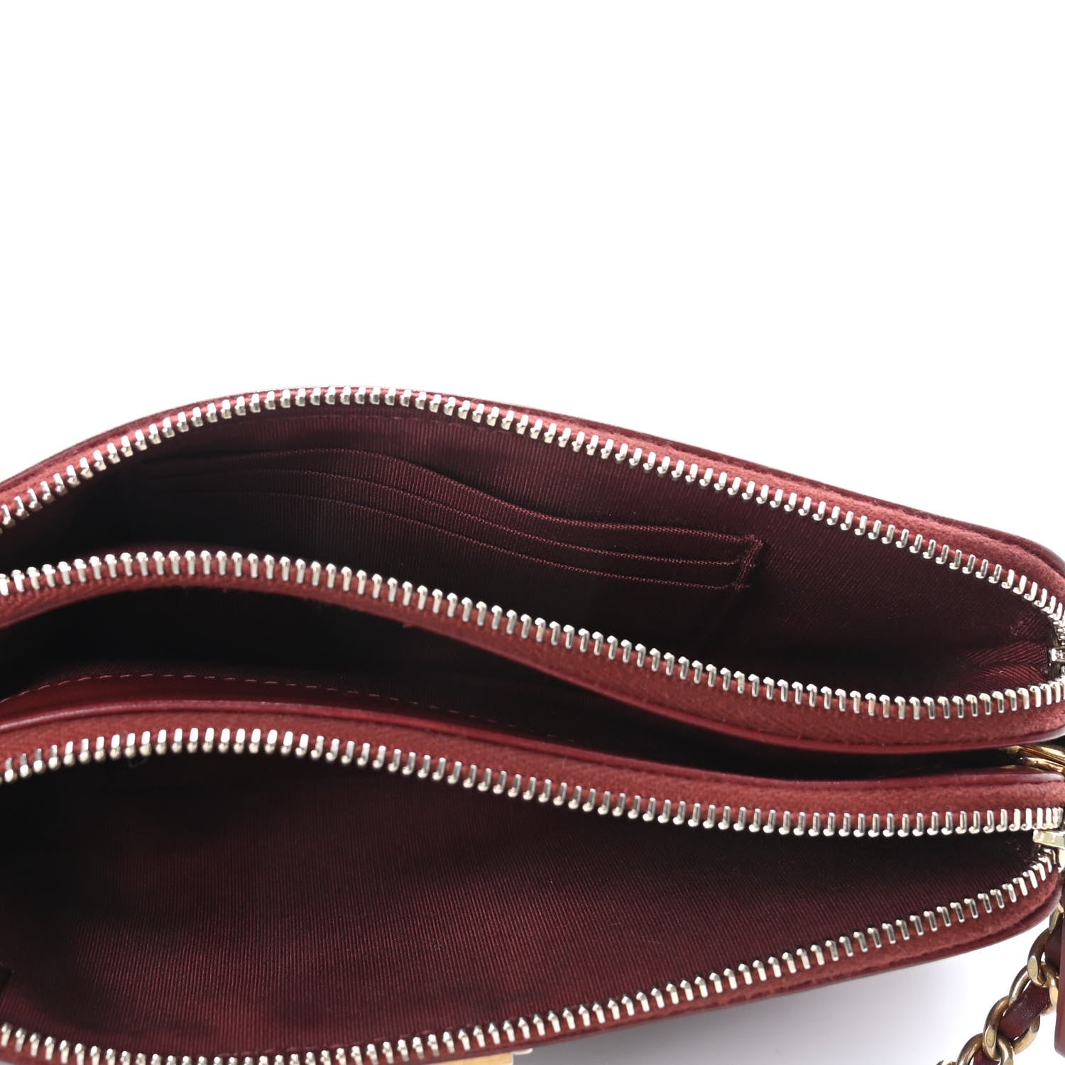 Chanel Lambskin Quilted Small Boy Clutch With Chain Dark Red 4 of 4