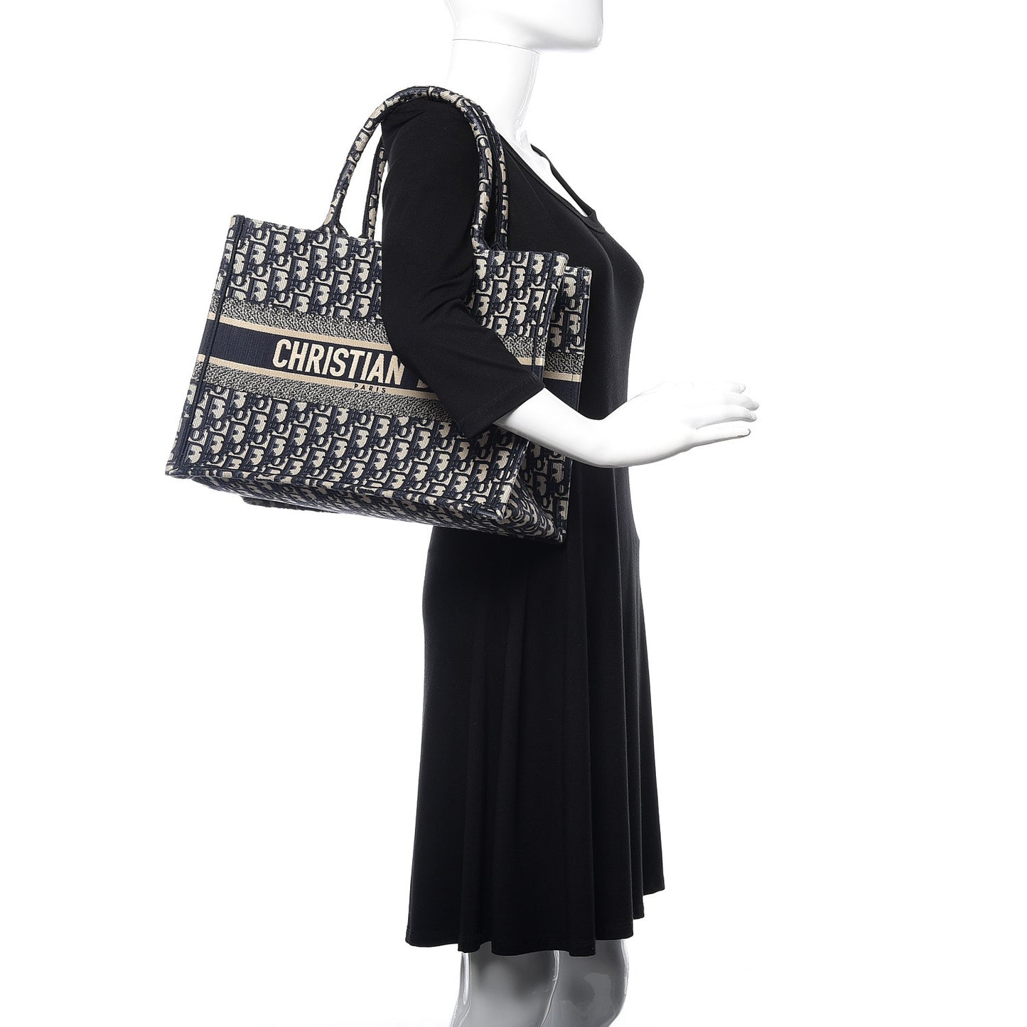 Oblique Medium Book Tote Blue Multicolor