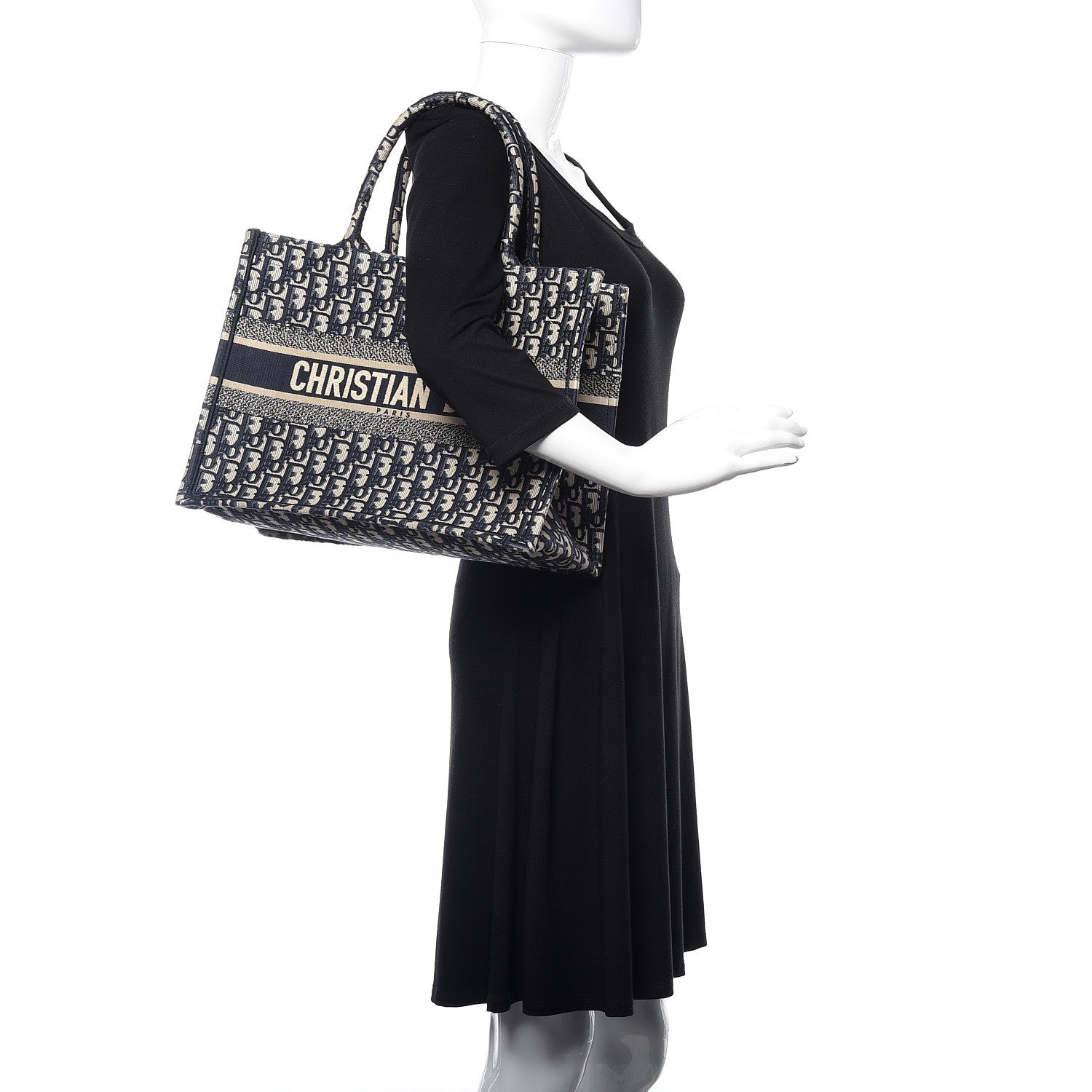 Christian Dior Oblique Medium Book Tote Blue Multicolor 2 of 13