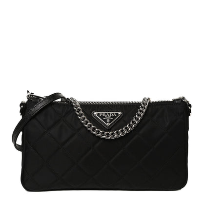 Prada Nylon Tessuto Impuntu Quilted Crossbody Bag Black 1 of 11