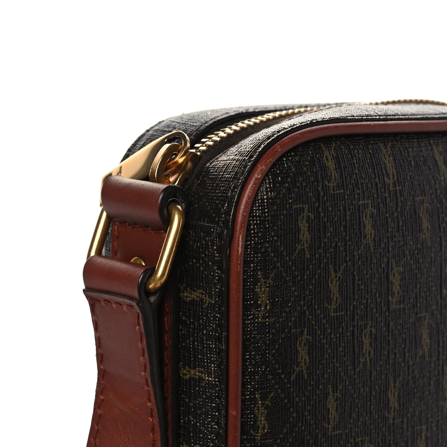 Canvas Smooth Calfskin Le Monogramme Crossbody Pouch Chestnut