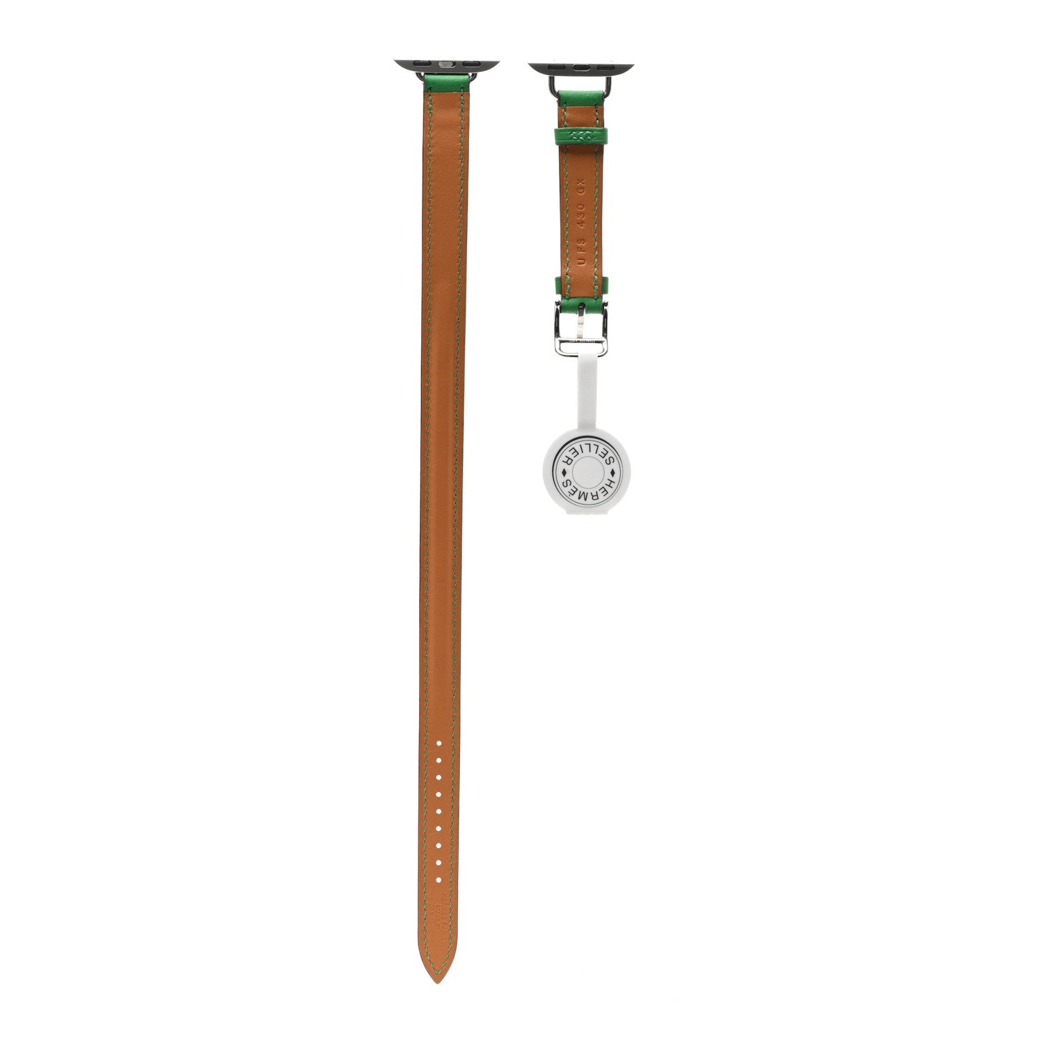 Hermes Barenia 41mm Apple Watch Double Tour Strap Bambou 3 of 7