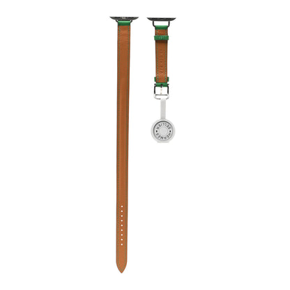 Hermes Barenia 41mm Apple Watch Double Tour Strap Bambou 3 of 7