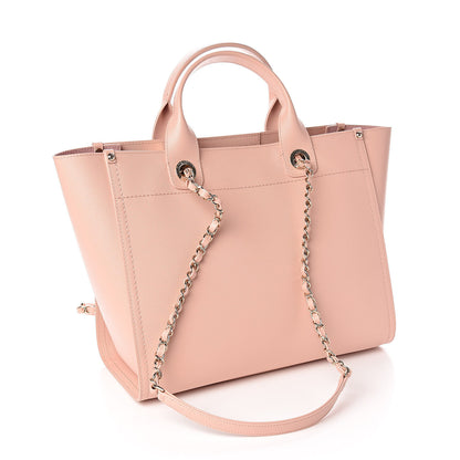 Chanel Caviar Small Studded Deauville Tote Light Pink 3 of 10