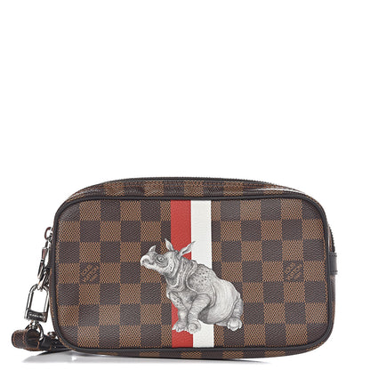 Louis Vuitton Savane Damier Ebene Rhinoceros Pochette Volga 1 of 10