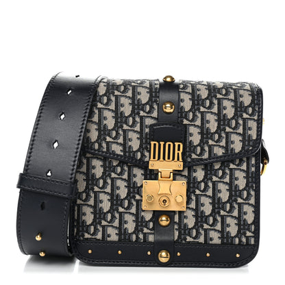 Christian Dior Oblique Square DiorAddict Flap Navy Blue 1 of 11