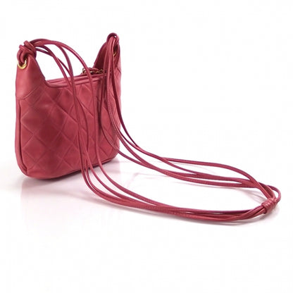 Chanel Vintage Suede Tassel CC Shoulder Bag Pink 3 of 11