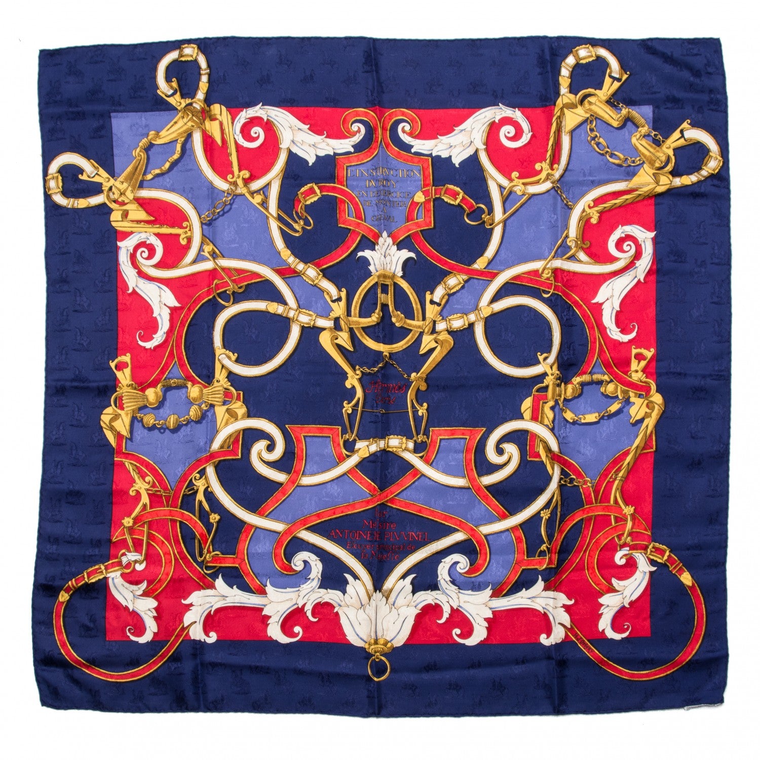 Hermes Jacquard Silk L'Instruction Du Roy Scarf 90 1 of 8