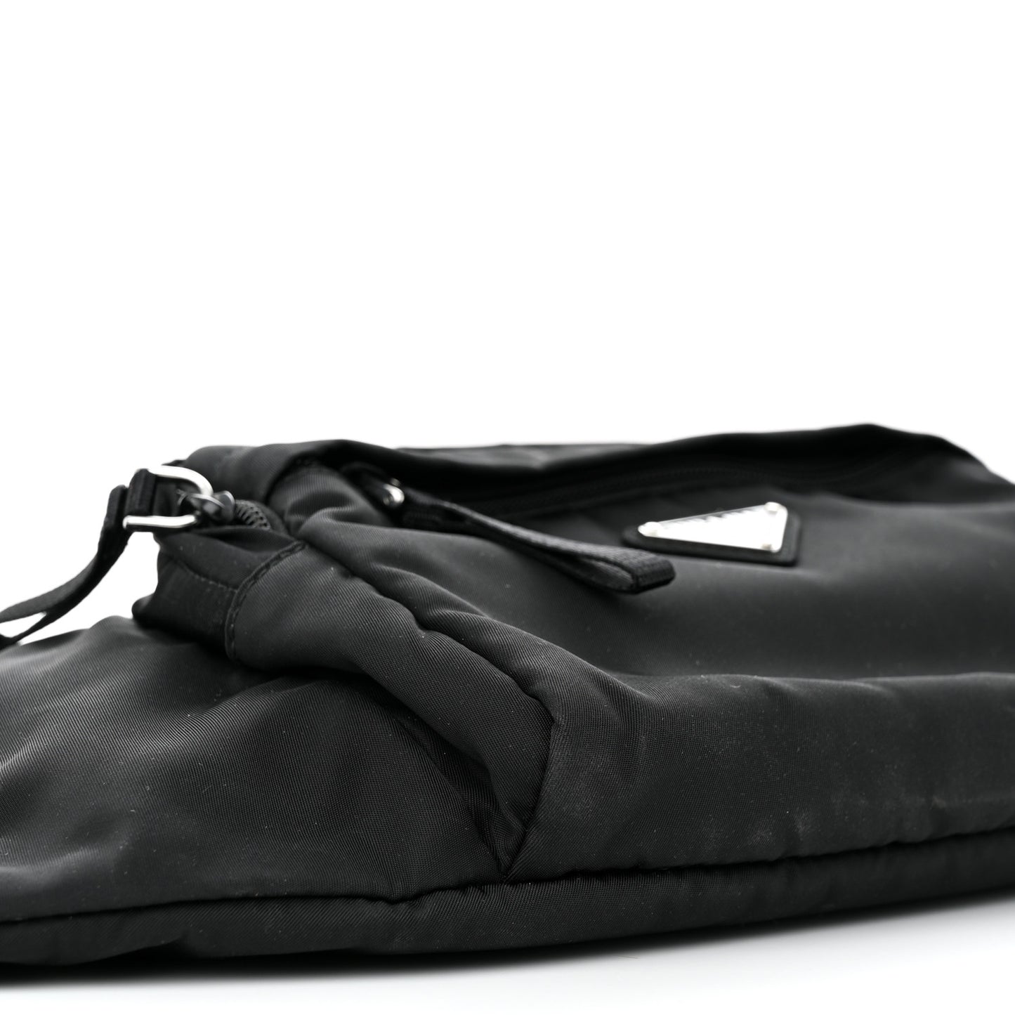 Tessuto Nylon Double Pocket Belt Bag Black