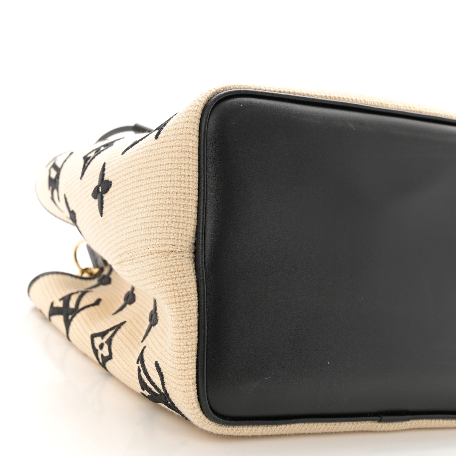Louis Vuitton Cotton Monogram Embroidered Neonoe MM Beige Black 8 of 11