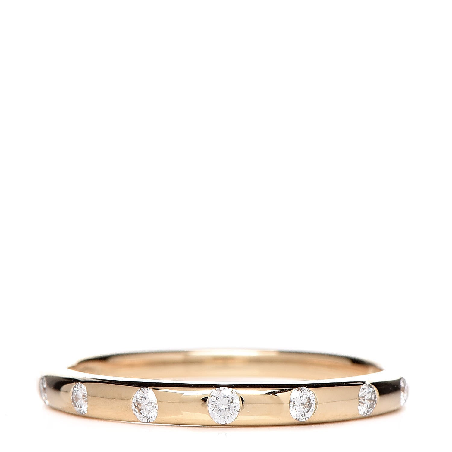 Bulgari 18K Yellow Gold Diamond Fedi Wedding Band Ring 48 4.5 1 of 6