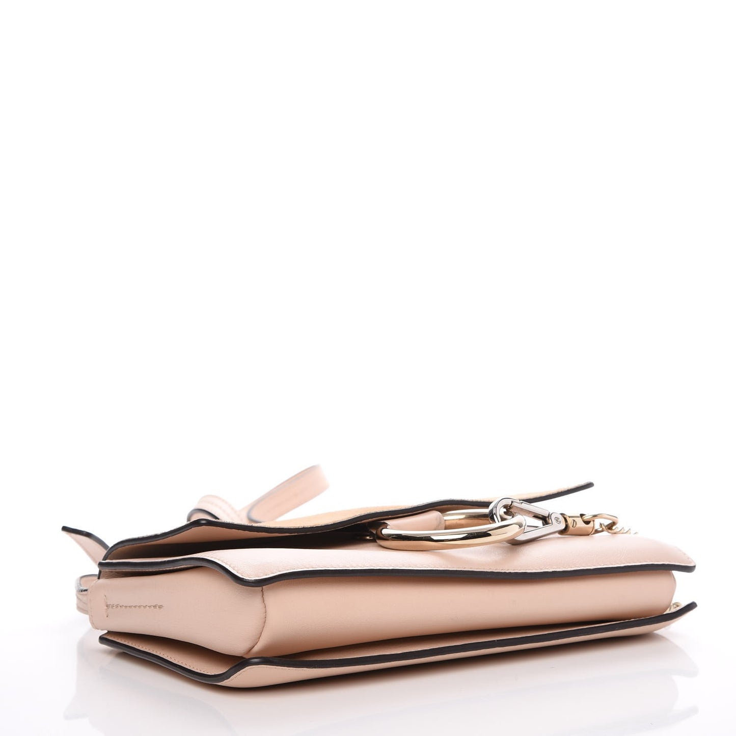 Suede Calfskin Small Faye Shoulder Bag Cement Pink