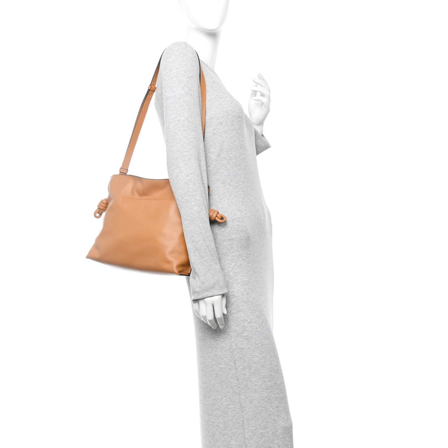 Nappa Medium Flamenco Knot Bag Warm Desert