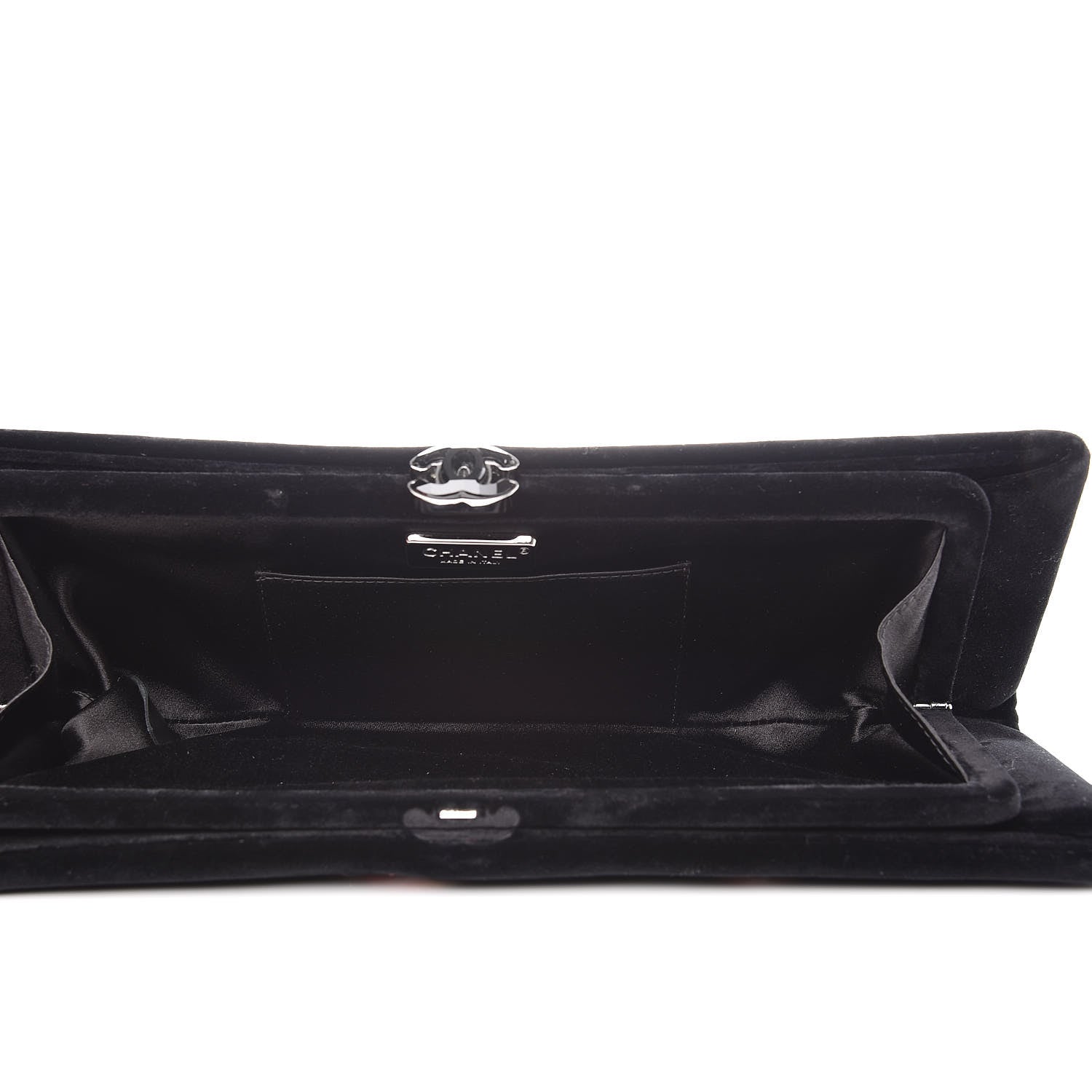 Chanel Velvet Embellished Minaudiere Butterfly Clutch Black 5 of 7