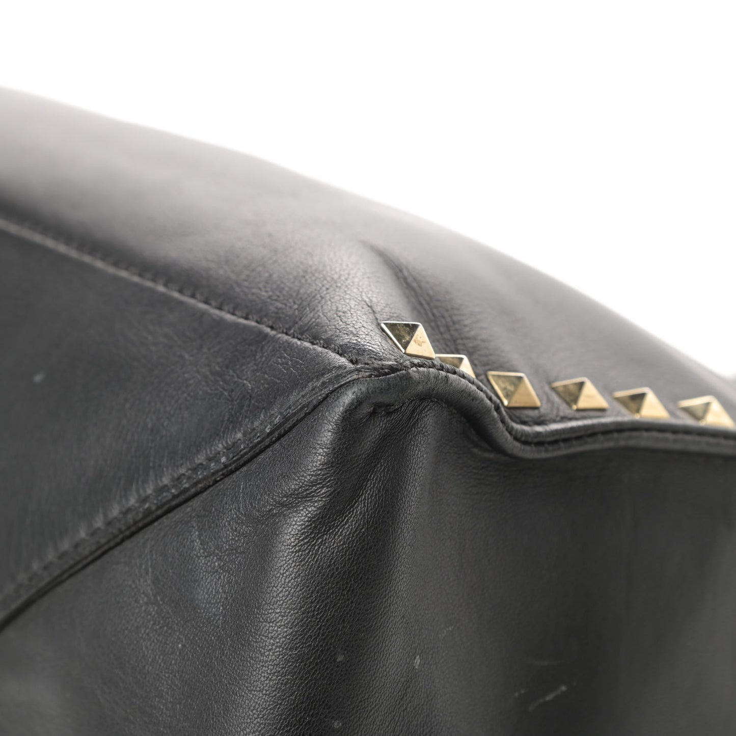 Nappa Medium Rockstud Soft Tote Black