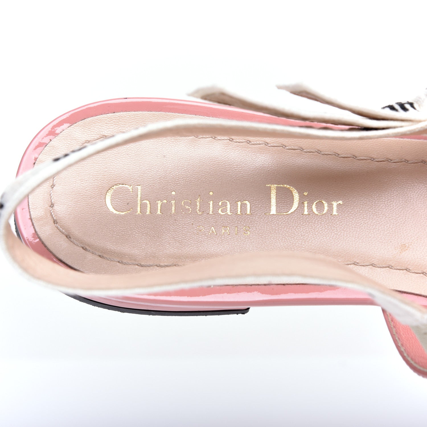 Christian Dior Patent Ribbon J'Adior Slingback Ballet Flats 40 Dusty Candy 7 of 8