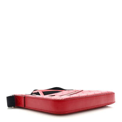 Gucci Guccissima Signature Small Messenger Bag Hibiscus Red 3 of 7