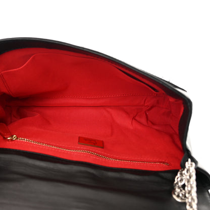 Christian Louboutin Nappa Patent Spikes Small Sweety Charity Crossbody Bag Black Silver 5 of 13