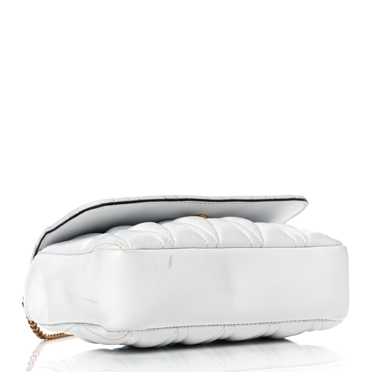 Nappa Quilted Virtus Evening Bag White