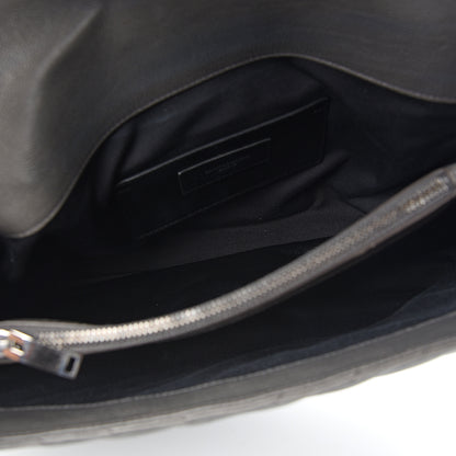 Saint Laurent Sheepskin Matelasse Chevron Monogram Large College Satchel Light Coal 5 of 10