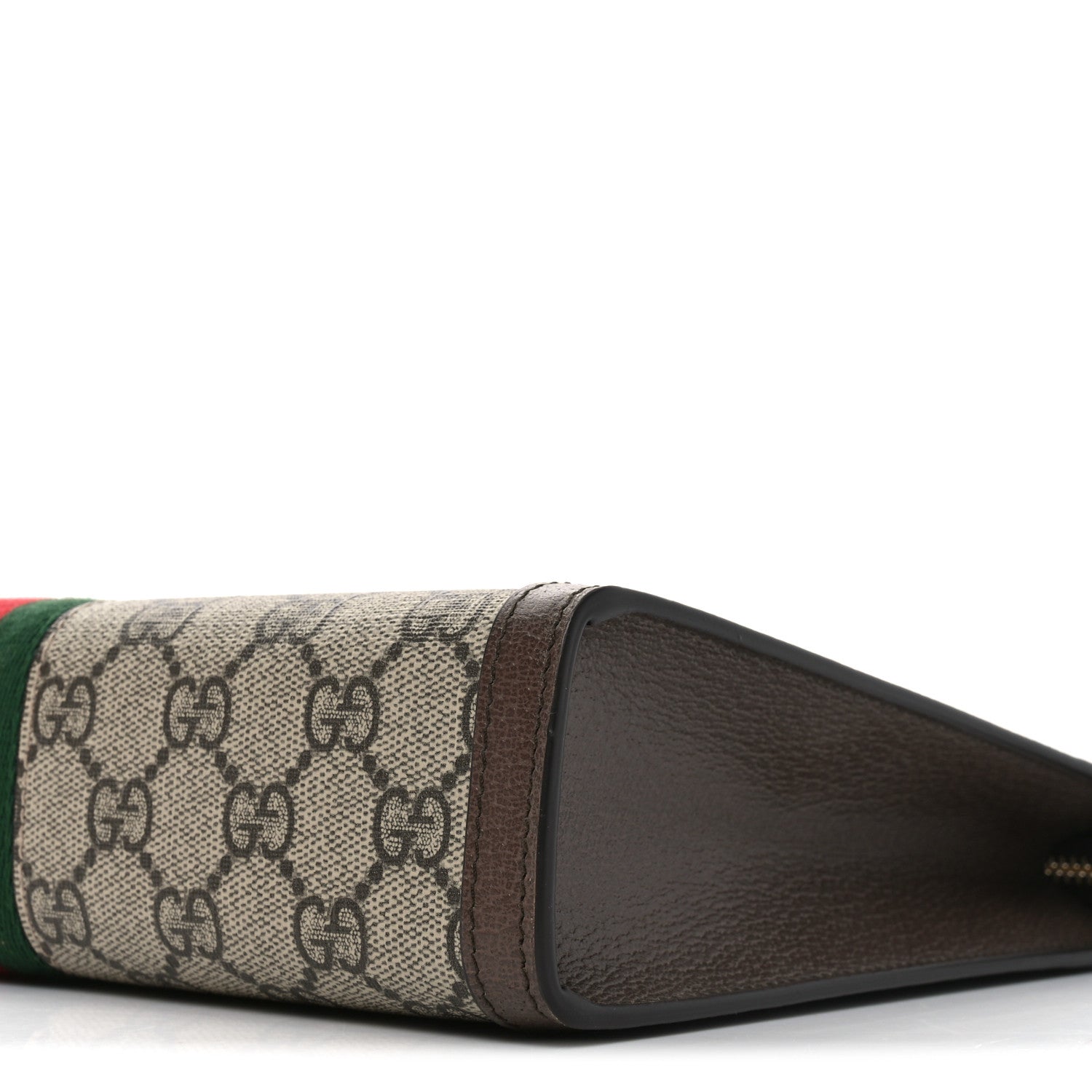 Gucci GG Supreme Monogram Web Ophidia Pouch Brown 9 of 10