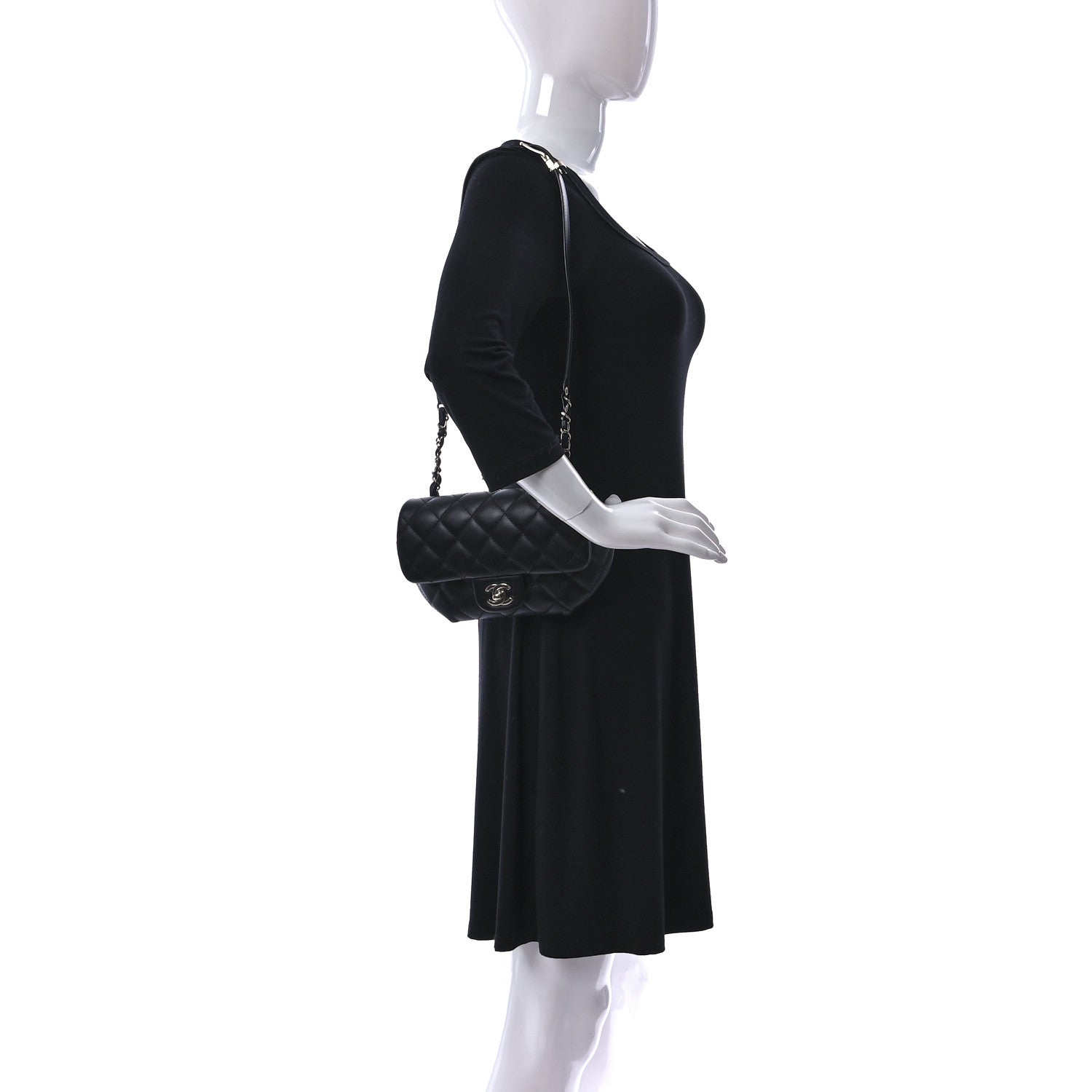 Chanel Calfskin Quilted CC Uniform Flap Belt Bag Black 2 of 13