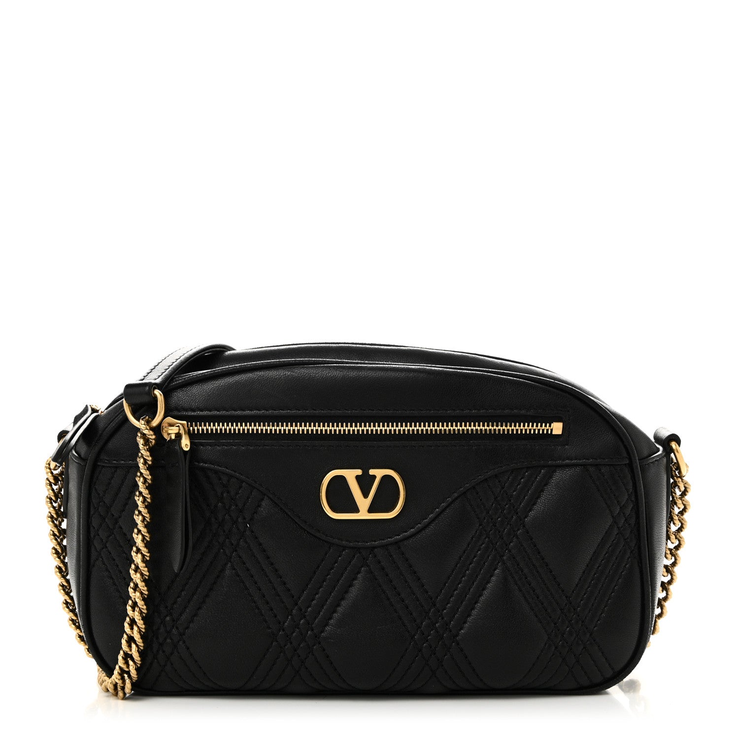 Valentino Garavani Nappa Medium Quiltie 67 Shoulder Bag Black 1 of 9