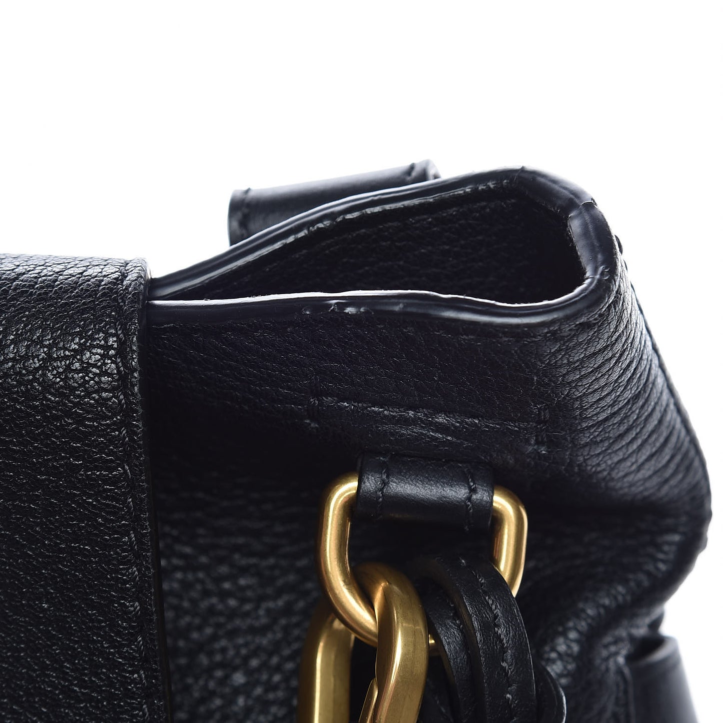Grained Lambskin Calfskin Medium Lexa Shoulder Bag Black