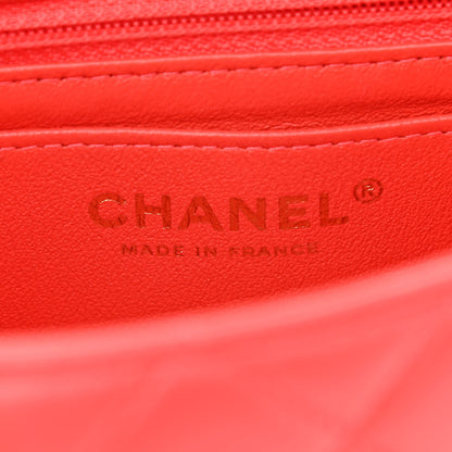 Chanel Lambskin Quilted Mini Rectangular Flap Red 6 of 16