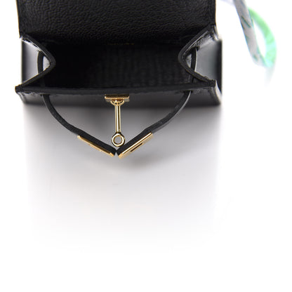 Hermes Tadelakt Mini Kelly Twilly Bag Charm Black 3 of 6