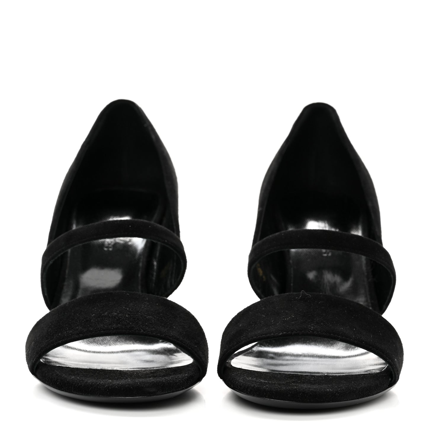 Velvet Goatskin Muse 80 Sandals 36.5 Black
