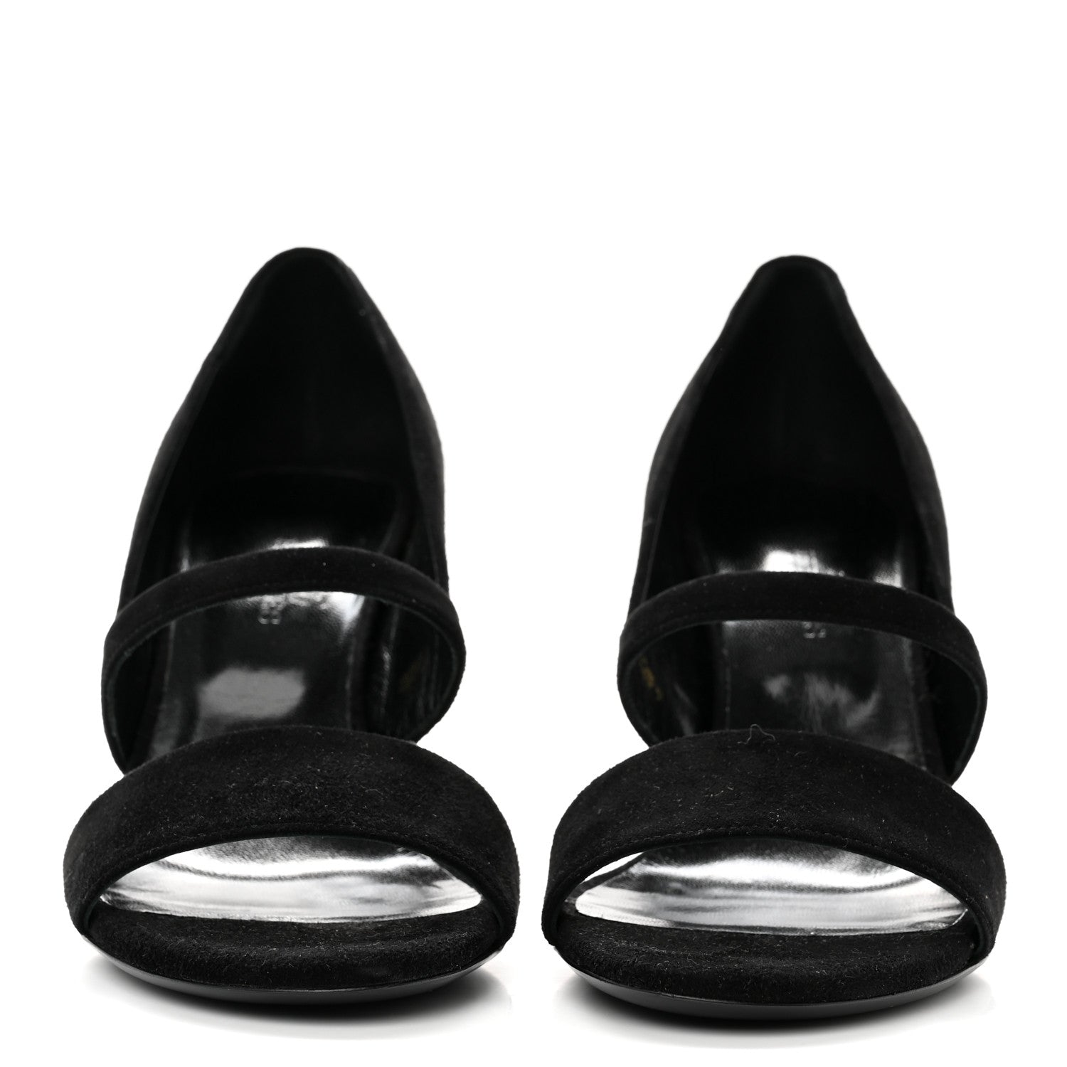 Hermes Velvet Goatskin Muse 80 Sandals 36.5 Black 2 of 8