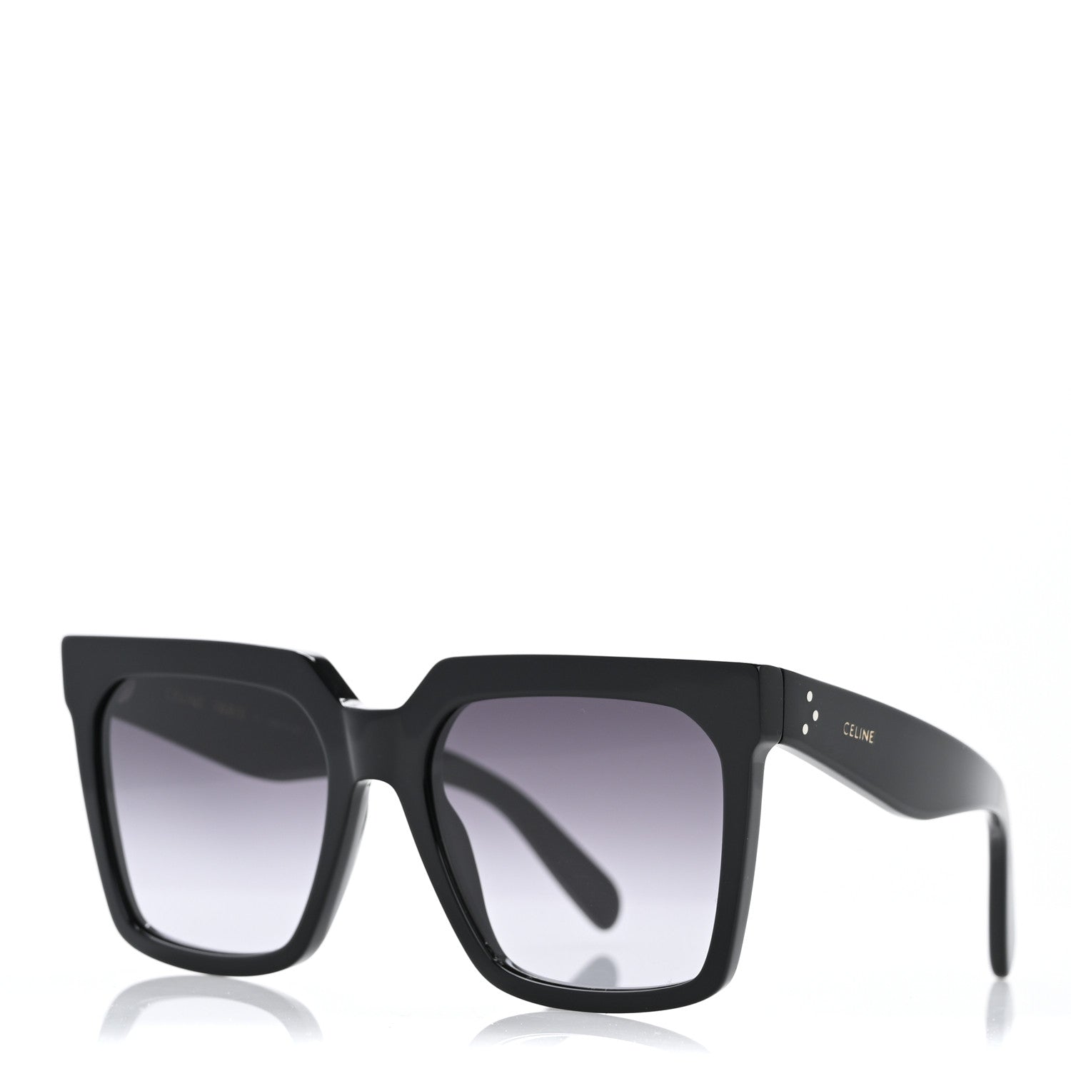 Celine Acetate Polarized Oversized Sunglasses CL4055IN Black 1 of 7