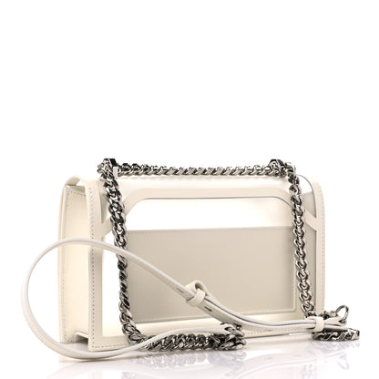 Alexander McQueen Polyurethane Calfskin Transparent Jeweled Knuckle Satchel Clear White 3 of 10