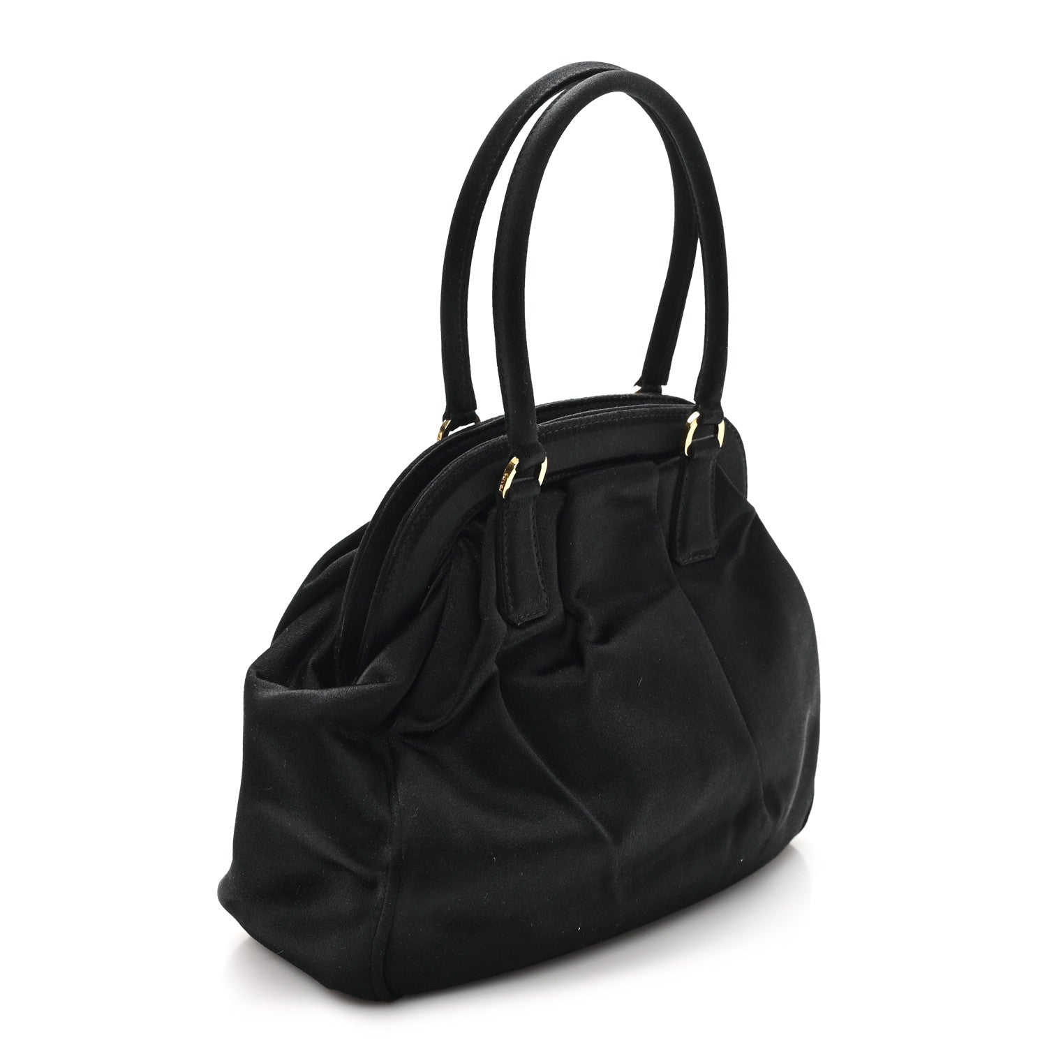 Prada Satin Evening Bag Black 4 of 10