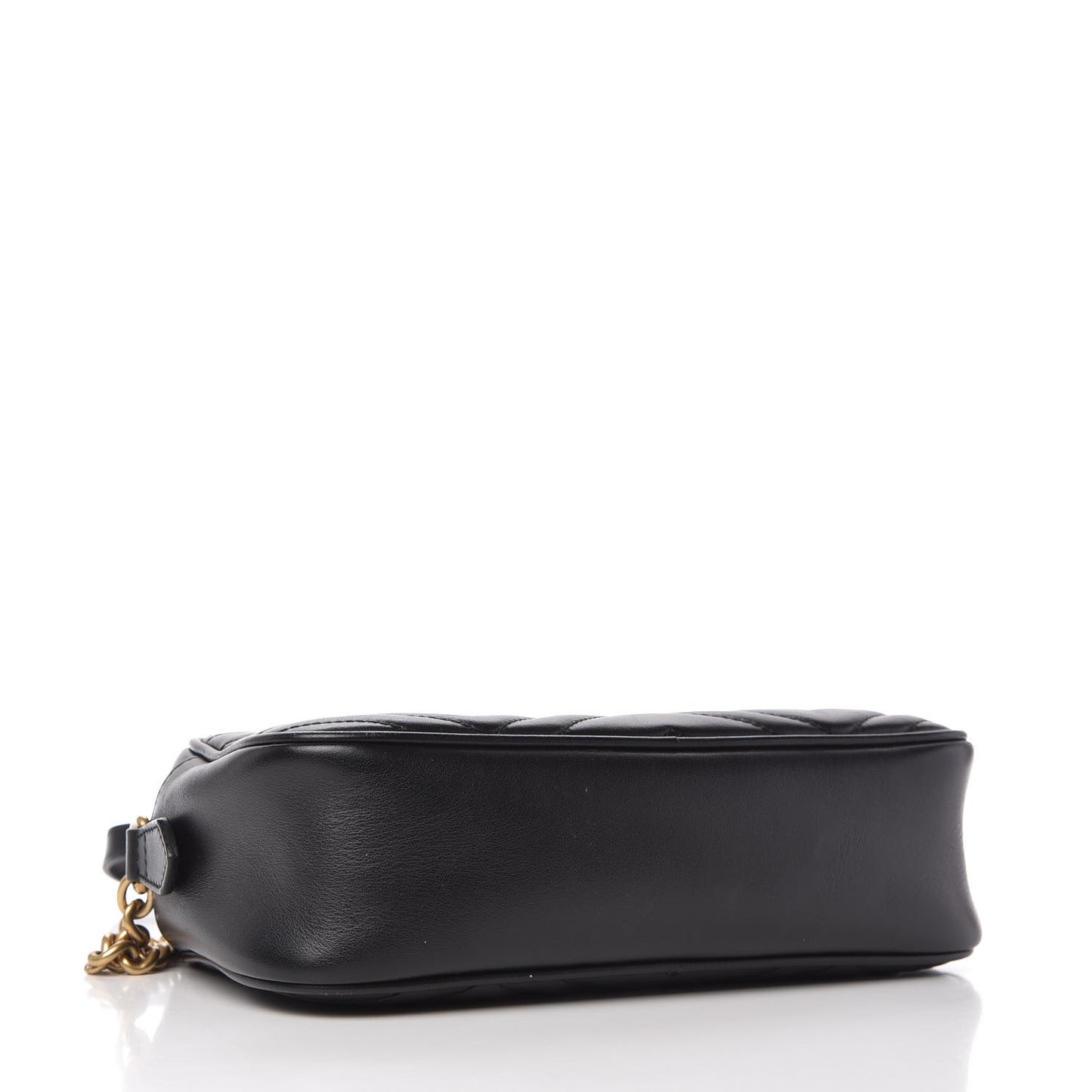 Calfskin Matelasse Small GG Marmont Chain Shoulder Bag Black