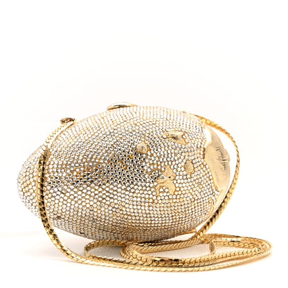 Judith Leiber Crystal Egg Minaudiere Clutch Gold 3 of 16