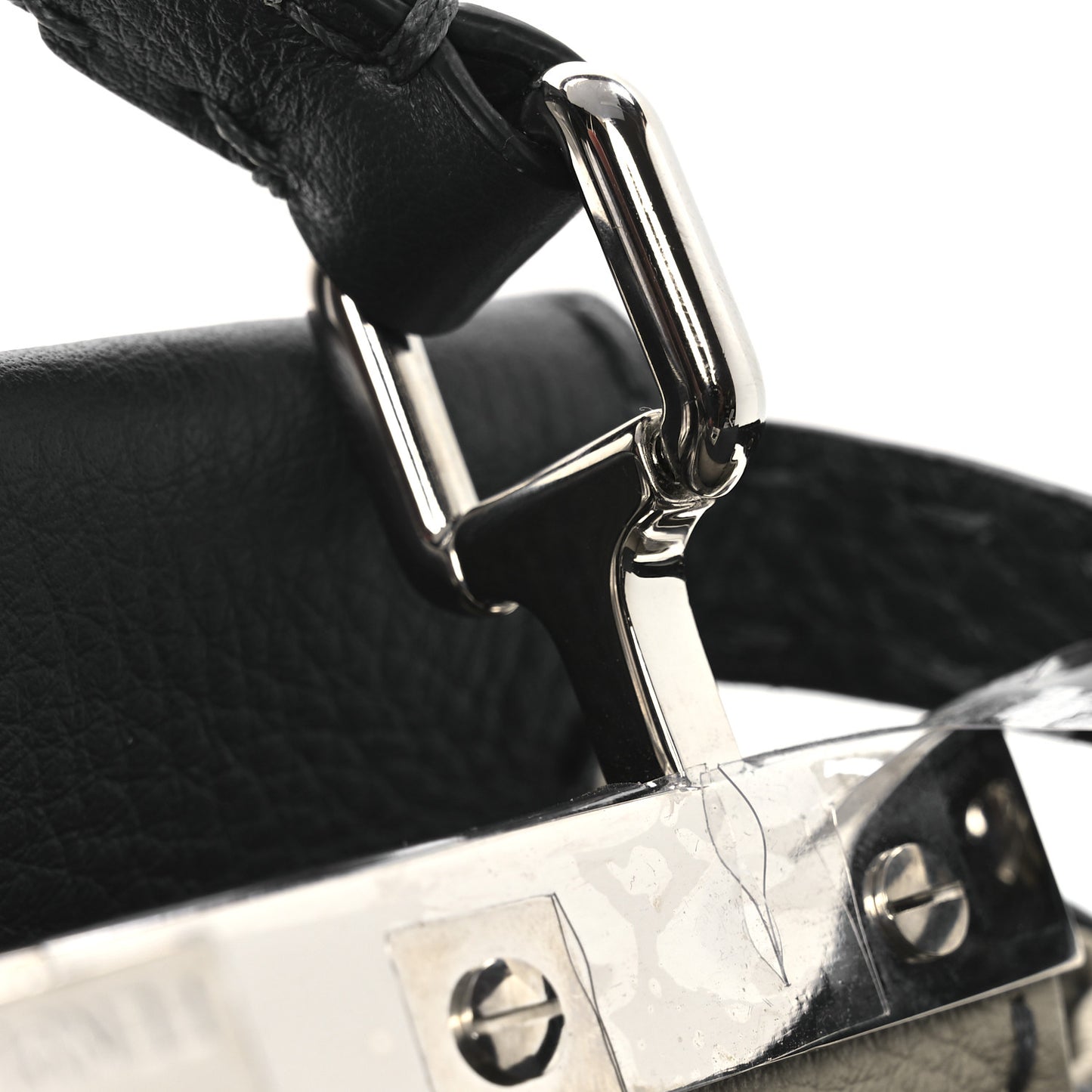 Cuoio Romano Selleria Bi-Color Mini Peekaboo Iconic Satchel Asfalto Latte