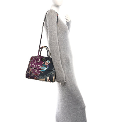 Salvatore Ferragamo Calfskin Elisabetta Piccolo Print The Studio Bag White Multicolor 2 of 10