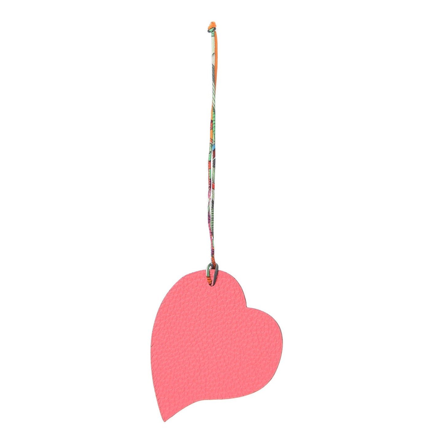 Togo Epsom Petit H Heart Bag Charm Rose Lipstick Mangue