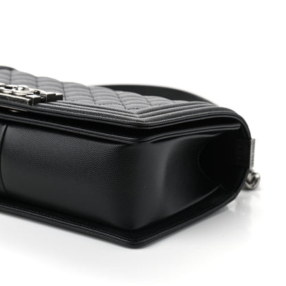 Chanel Caviar Quilted Medium Boy Flap Black 7 of 9