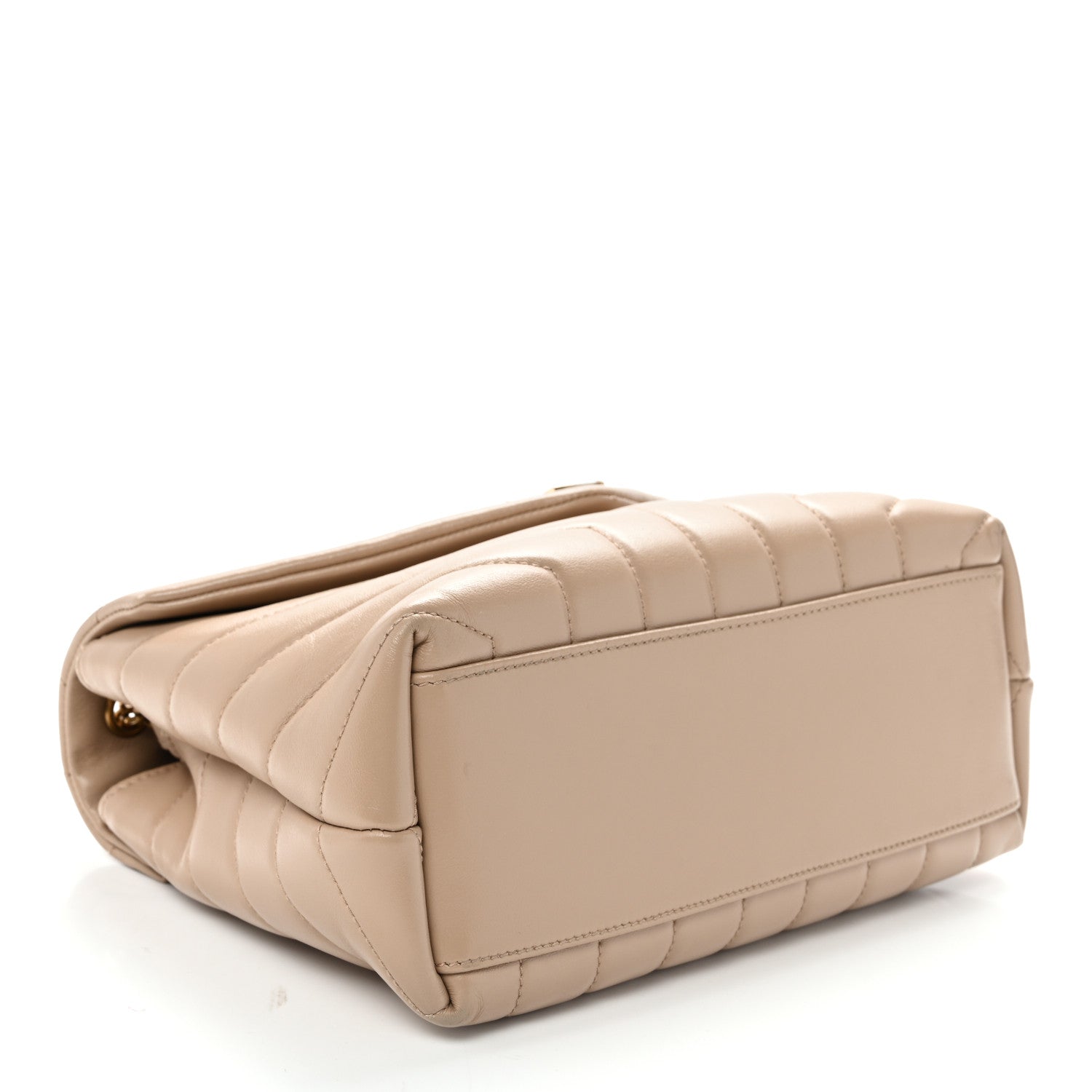 Saint Laurent Calfskin Y Quilted Monogram Small Loulou Chain Satchel Dark Beige 4 of 11
