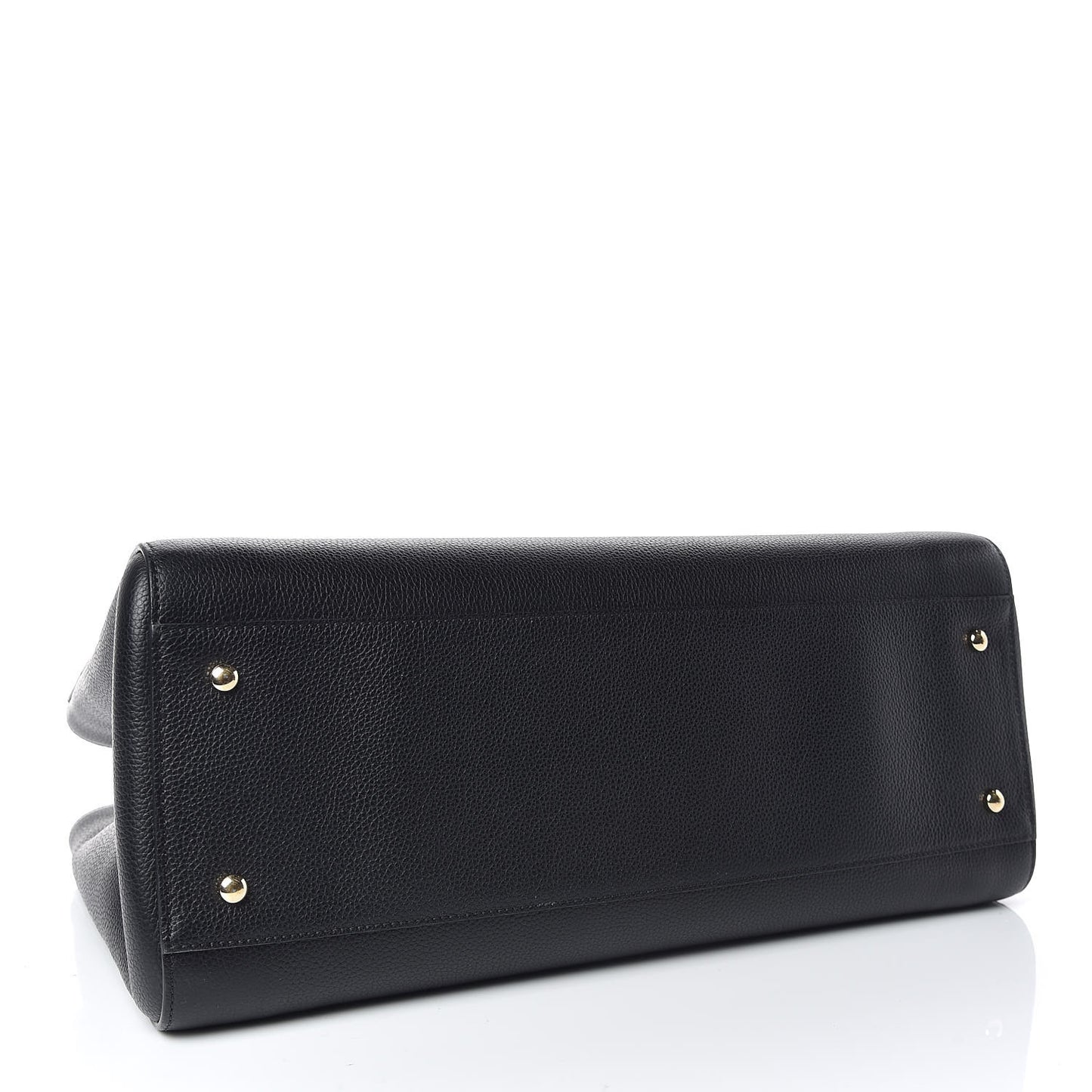 Grained Calfskin Medium Neo Executive Shopper Tote Black
