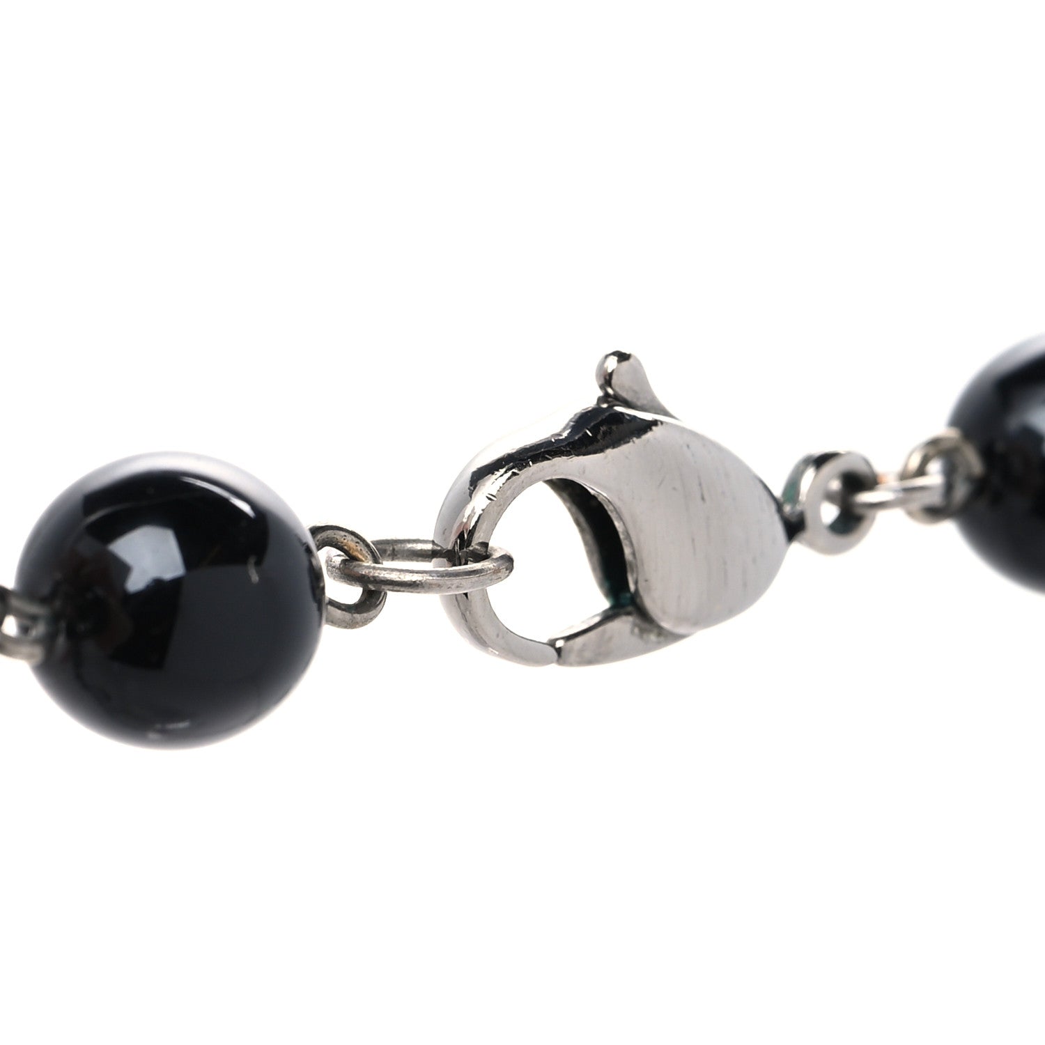 Chanel Ruthenium Beaded CC Long Necklace Black 3 of 3