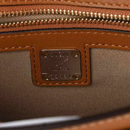 MCM Metallic Visetos Medium Millie Crossbody Bag Berlin Gold 6 of 10