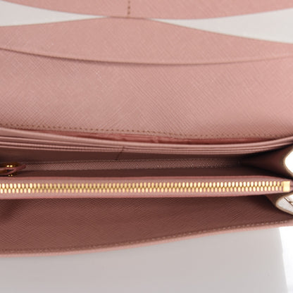 Prada Saffiano Colour Continental Flap Wallet Cammeo Orchidea 6 of 7