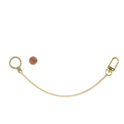 Louis Vuitton Metal Pochette Extender Key Ring Chain Gold 2 of 5